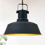 Závesné svetlo Orema, čierne, Ø 40 cm, kov, E27