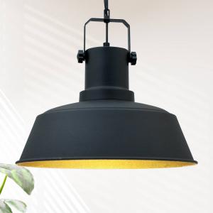 Závesné svetlo Orema, čierne, Ø 40 cm, kov, E27