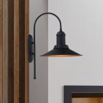 Nástenné svietidlo Lorato, čierne, výška 48 cm, kov, E27