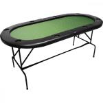 Buffalo Skladací oválny stôl na poker, 180x90 cm