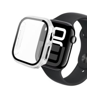 mobilNET plastový kryt s tvrdeným sklom pre Apple Watch 10, 42mm, priehľadný