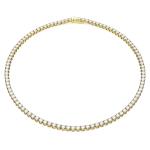 Swarovski Luxusný pozlátený náhrdelník s čírymi zirkónmi Matrix Tennis 5681795 41 cm