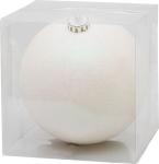 Závesná vianočná guľa MagicHome, biela, 15 cm