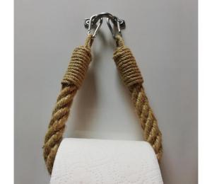 Povrázkový držiak toaletného papiera BORU 22x14 cm hnedá