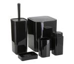 HowHomely Kúpeľňový set SIERRA 5 ks čierna