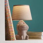 Stolová lampa Opica, hnedá, keramika, výška 28 cm, E14