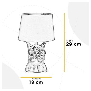 Stolová lampa Biagio, čierna, keramika, výška 29 cm, E14