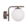 Nástenné svetlo Aurora, hnedé, sklo, výška 17 cm, guľa, E14