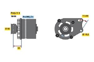 BOSCH Alternátor 0986038621