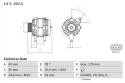 BOSCH Alternátor 0 986 049 161