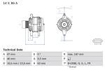 BOSCH Alternátor 0 986 080 480