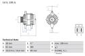 BOSCH Alternátor 0 986 082 190