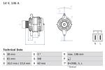 BOSCH Alternátor 0 986 082 190