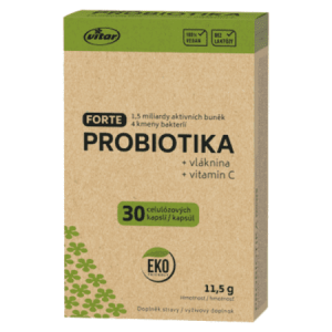 VITAR Probiotiká forte + vláknina + vitamín C 30 kapsúl