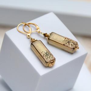 Lampglas Náušnice s originálnymi perlami Golden Amulet Lampglas ECV2