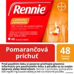 RENNIE S príchuťou pomaranča 680 mg/80 mg 48 tabliet - balenie 2 ks