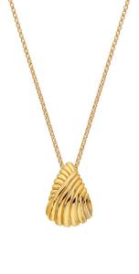 Hot Diamonds Slušivý pozlátený náhrdelník s diamantom Golden Edit Hope DP1084