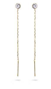 Cutie Jewellery Prevliekacie zlaté retiazkové náušnice Z5032-10-X-1