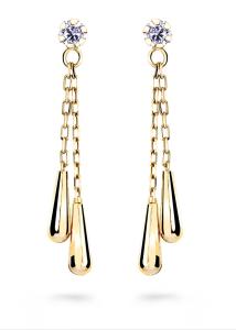 Cutie Jewellery Pôvabné zlaté náušnice s retiazkami Z5033-20-10-X-1