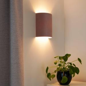 Nástenné svietidlo Celine, Soro, ružová farba, látka, E27