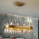 Závesné svietidlo Grace, železo, sklo, ovál, 20 svetiel