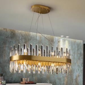 Závesné svietidlo Grace, železo, sklo, ovál, 20 svetiel