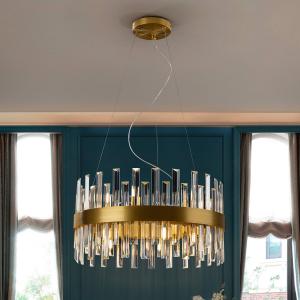 Závesné svietidlo Grace, železo, sklo, kruhový tvar, Ø 55 cm, 14 svetiel.