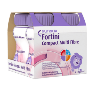 FORTINI Compact multi fibre pre deti jahoda 4 x 125 ml