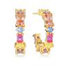 Sif Jakobs Pozlátené náušnice s farebnými kubickými zirkónmi Ivrea SJ-E12312-XCZ-YG