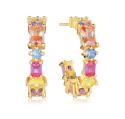 Sif Jakobs Pozlátené náušnice s farebnými kubickými zirkónmi Ivrea SJ-E12312-XCZ-YG