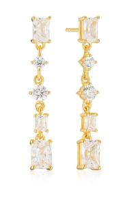 Sif Jakobs Visiace pozlátené náušnice s kubickými zirkónmi Ivrea SJ-E12320-SK-YG