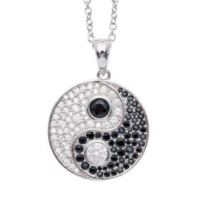 Oliver Weber Pôvabný náhrdelník s kryštálmi Jin a Jang Dualism 12452