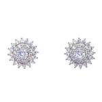 Oliver Weber Luxusné náušnice kôstky s kryštálmi Laurels 23175