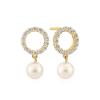 Sif Jakobs Elegantné náušnice s perlami Biella SJ-E2430-PCZ-YG