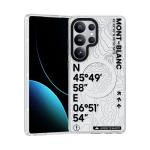 Puzdro Benks Dynamic Summit Magsafe Samsung Galaxy S25 Ultra, vzor Mount Blanc - biele