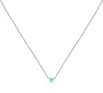 La Petite Story Strieborný náhrdelník s modrým srdiečkom Silver LPS10AWV18