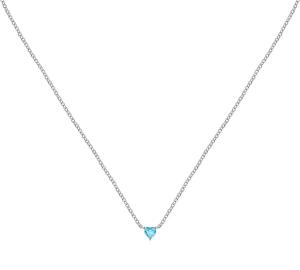 La Petite Story Strieborný náhrdelník s modrým srdiečkom Silver LPS10AWV18