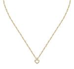 La Petite Story Romantický pozlátený náhrdelník so srdiečkom Love LPS10ASD22