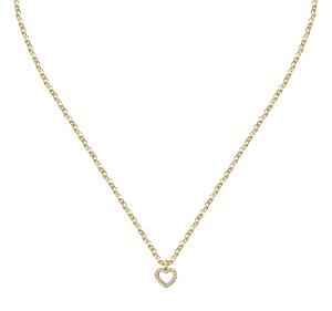 La Petite Story Romantický pozlátený náhrdelník so srdiečkom Love LPS10ASD22
