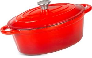 Pekáč oválny, kastról, 30 cm, 4,4 lit. s pokrievkou, smaltovaná liatina