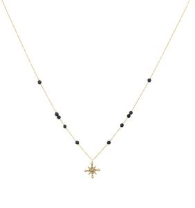 Pierre Lannier Pozlátený náhrdelník s korálkami Hviezda Australe BJ22A0231