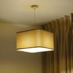 Závesné svietidlo Kwadro, béžová farba, 40 x 40 cm, velúrová tkanina