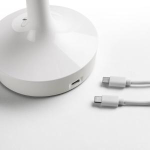 Stolová LED lampa FLOS Bon jour unplugged, biela