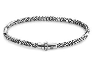 Rebel&Rose Prepletaný strieborný náramok Artemis RR-BR031-S 19 cm