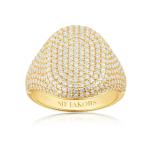 Sif Jakobs Výrazný pozlátený prsteň s kubickými zirkónmi Capizzi SJ-R42240-SK-YG 50 mm