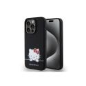 Hello Kitty Liquid Silicone Daydreaming Logo Zadní Kryt pro iPhone 15 Pro Black (pošk. balenie)