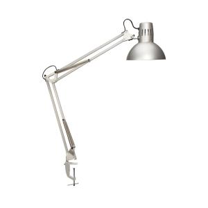 MAULstudijná lampa s objímkou, strieborná farba, výška 44 cm, kov