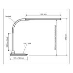 Stolová LED lampa MAULpirro, biela, výška 37 cm, stmievateľné