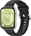 4wrist Silikonový řemínek pro Huawei Fit 3 - Black