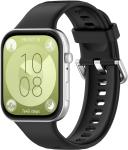 4wrist Silikonový řemínek pro Huawei Fit 3 - Black